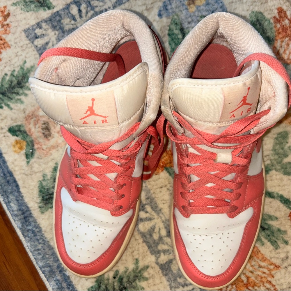 Jordan Women’s Athletic Shoes Pink White - Picture 8 of 10